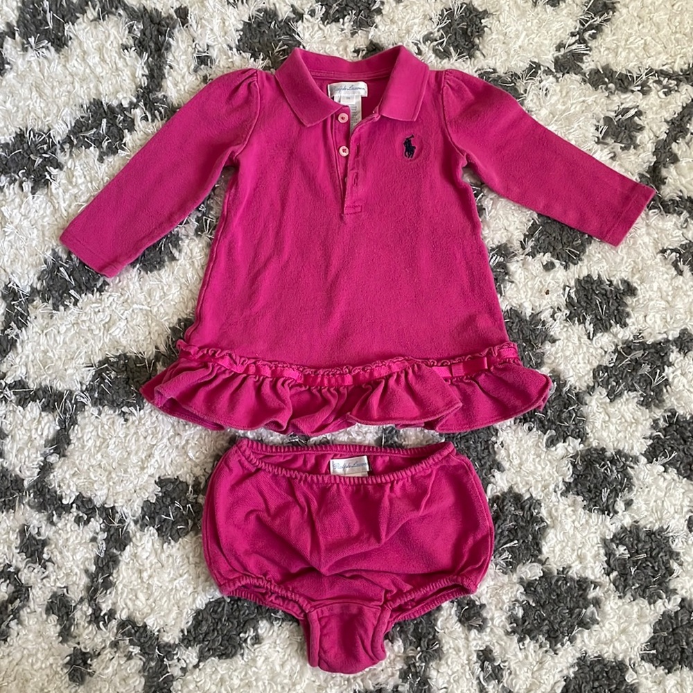 Ralph Lauren Dark Pink Outfit Size 9M